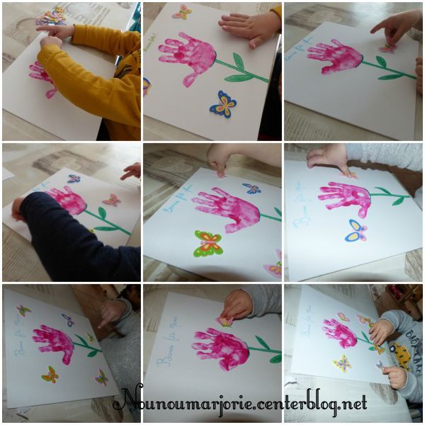 Activité fête des mères avec empreinte de main ou de pied  Spring crafts  preschool, Preschool arts and crafts, Toddler arts and crafts